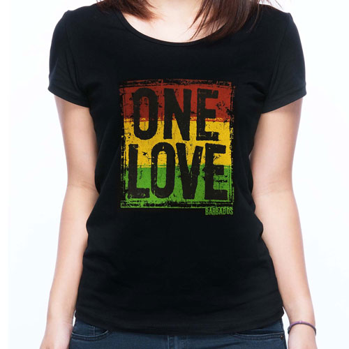 Barbados Souvenir, One Love Reggae Ladies Top, Ladies Top, Top, Clothing, Apparel